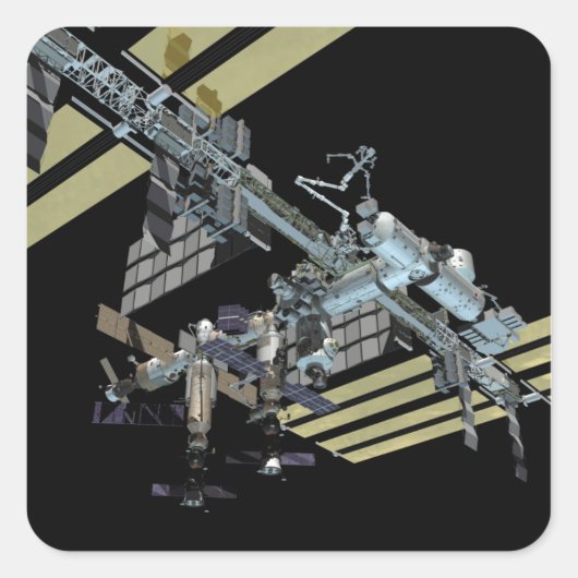 Computergegenereerd uitzicht 12 vierkante sticker (Voorkant)