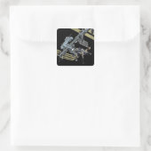 Computergegenereerd uitzicht 13 vierkante sticker (Tas)