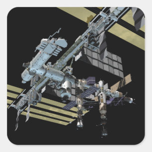 Computergegenereerd uitzicht 13 vierkante sticker