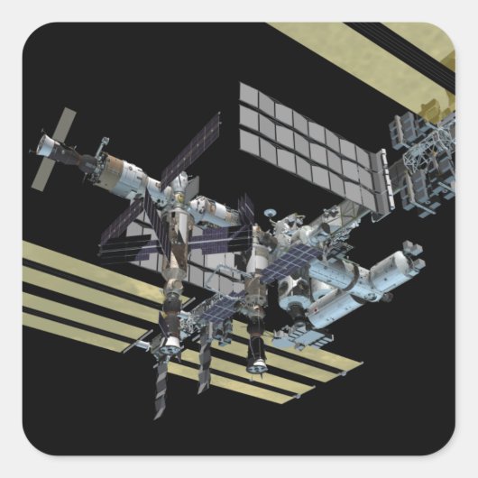 Computergegenereerd uitzicht 14 vierkante sticker (Voorkant)