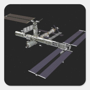 Computergegenereerd uitzicht 18 vierkante sticker