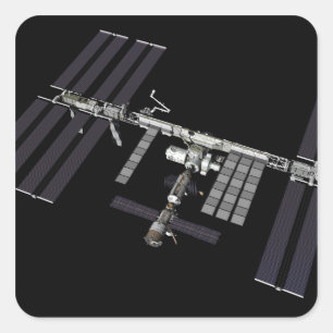 Computergegenereerd uitzicht 24 vierkante sticker