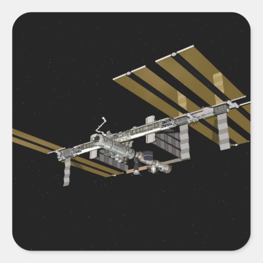 Computergegenereerd uitzicht 25 vierkante sticker (Voorkant)