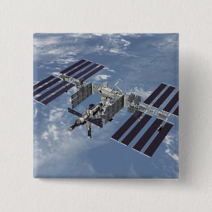 Computergegenereerd uitzicht 3 vierkante button 5,1 cm