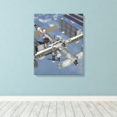 Computergegenereerd uitzicht 4 canvas afdruk (Insitu (Houten vloer))