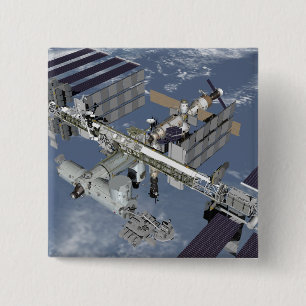 Computergegenereerd uitzicht 5 vierkante button 5,1 cm