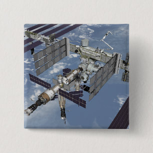 Computergegenereerd uitzicht 6 vierkante button 5,1 cm