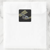 Computergegenereerd uitzicht 8 vierkante sticker (Tas)