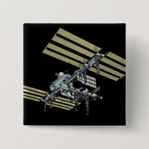 Computergegenereerd uitzicht 9 vierkante button 5,1 cm