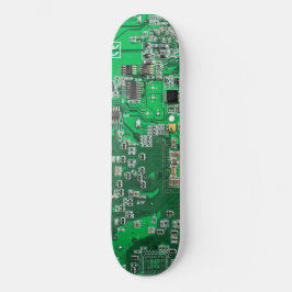 Computergek printplaat groen skateboard