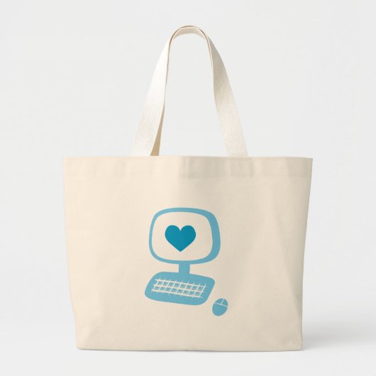 Computerhart Grote Tote Bag (Voorkant)