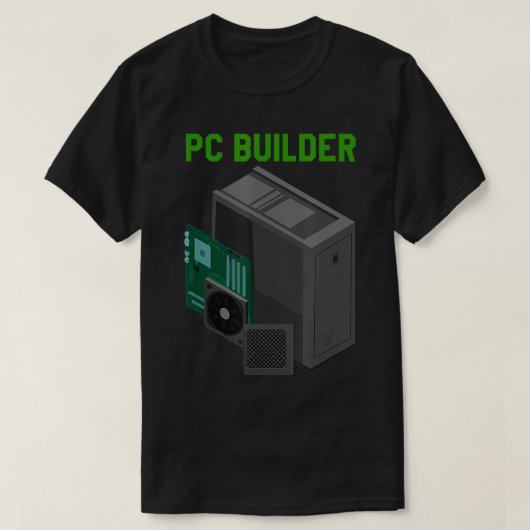 Computerinformatietechnologie van PC Builder T-shirt (Design voorkant)