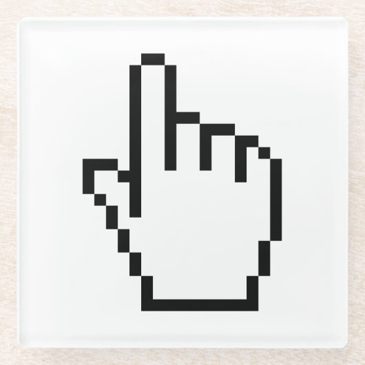 COMPUTERKIJKER/MOUSCURSOR GLAZEN ONDERZETTER (Voorkant)