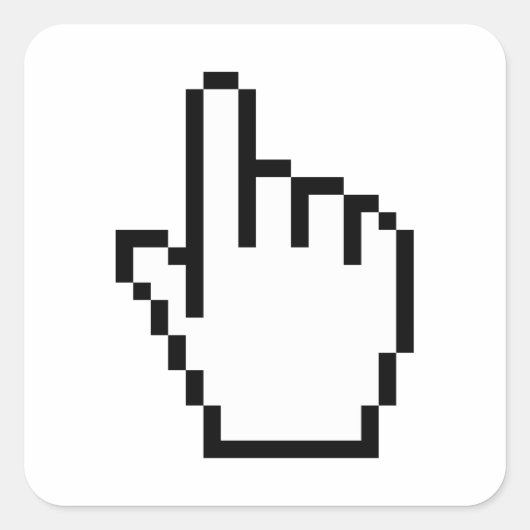 COMPUTERKIJKER/MOUSCURSOR VIERKANTE STICKER (Voorkant)