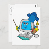 Computerleraar Briefkaart (Voorkant / Achterkant)