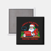 Computermeme grappige Kerstmans Tech-ondersteuning Magneet (Voorkant / Achterkant)