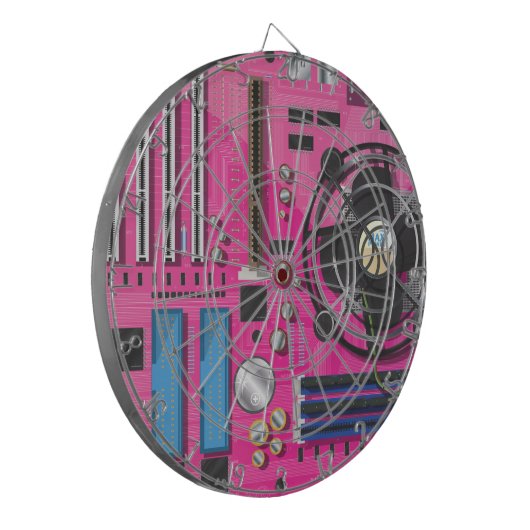 Computermoederbord Dartbord (Voorkant Links)