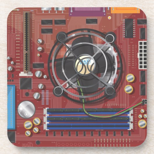 Computermoederbord Onderzetter (Voorkant)