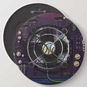 Computermoederbord Ronde Button 6,0 Cm (Voorkant /achterkant)