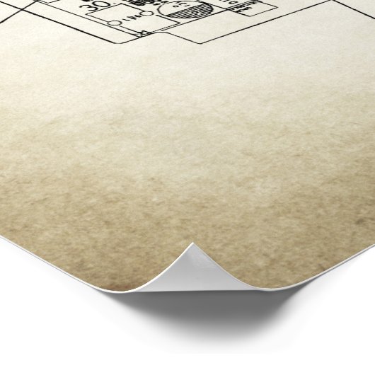 Computermoederbordpatent Poster (Hoek)