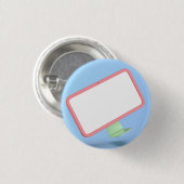 Computermonitor met cartoon stijl ronde button 3,2 cm (Voorkant /achterkant)