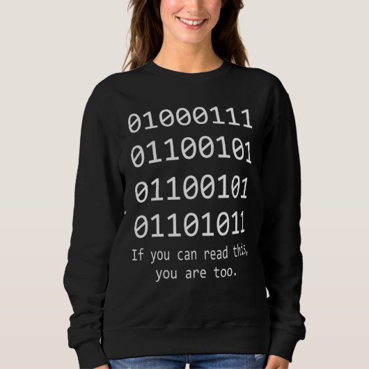 Computernerd binaire code programmeringscodeprogra trui (Voorkant)