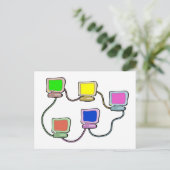 Computernetwerk Briefkaart (Staand voorkant)