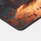 Computerpad met een romantisch relatie bureaumat (Hoek)