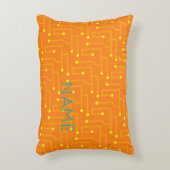 Computerprintplaat oranje gele Kinder naam Accent Kussen (Voorkant(Verticaal))