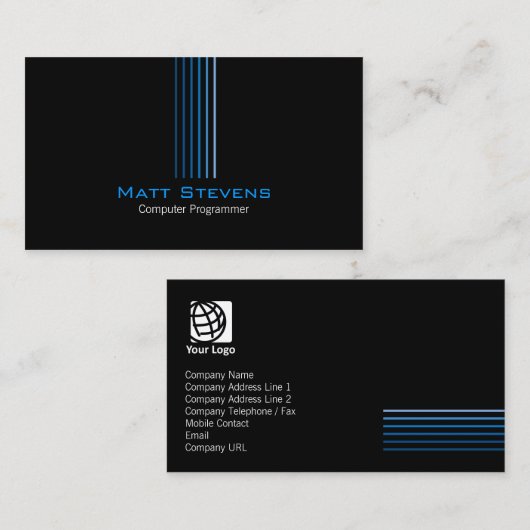 Computerprogrammeur Eenvoudig Visitekaartje (Voorkant / Achterkant)