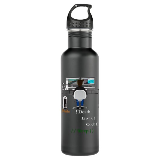 Computerprogrammeur en -ontwikkelaar waterfles  (Voorkant)