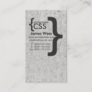 Computerprogrammeur Geek Web Designer Computer Visitekaartje