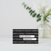 Computerprogrammeur Visitekaartje (Staand voorkant)