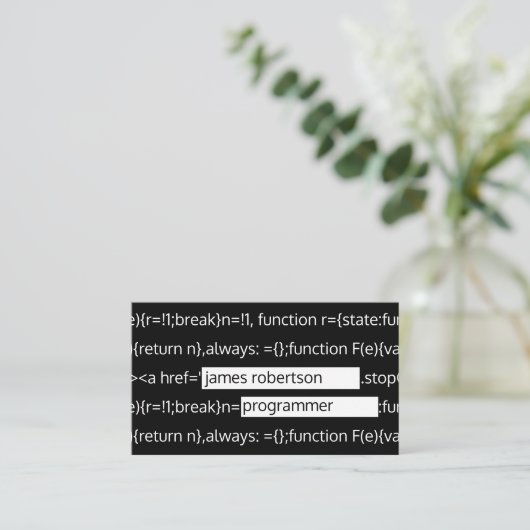 Computerprogrammeur Visitekaartje (Staand voorkant)