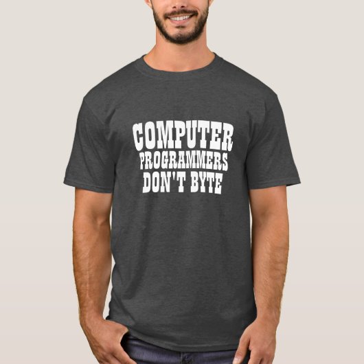 Computerprogrammeurs schrijven niet t-shirt (Voorkant)