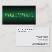 computers : digitale uitlezing visitekaartje (Voorkant / Achterkant)