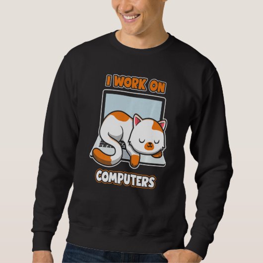 Computers engineer kat I werken op computers Trui (Voorkant)