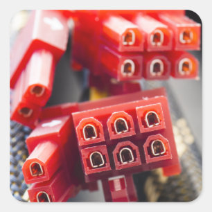 Computers-kabelconnector Vierkante Sticker