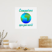 Computers openen werelden poster (Keuken)