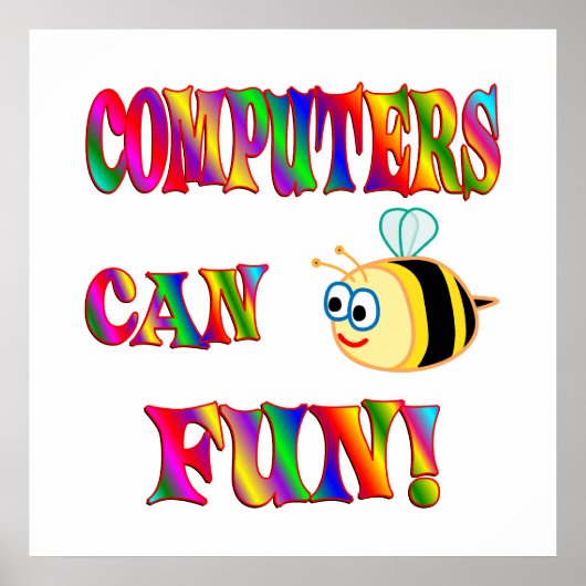 Computers zijn leuk poster (Voorkant)