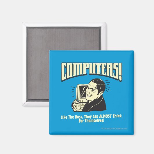 Computers: zoals de baas magneet (Voorkant / Achterkant)