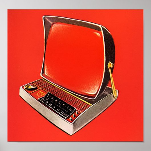 Computerschrijfmachine voor atoomleeftijd poster (Voorkant)