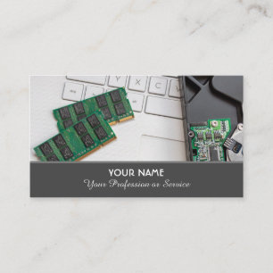Computerspecialist en computerreparatiespecialist visitekaartje