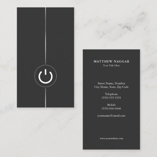 Computertechnicus Visitekaartje (Voorkant / Achterkant)