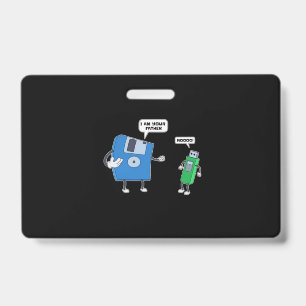 Computertechniek Vader & Zoon Floppy Disk Geschenk Badge