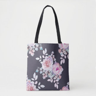 Computertekening mooie illustraties van bloemen draagtas