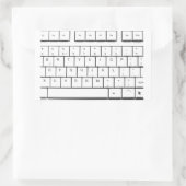 computertoetsenbord rechthoekige sticker (Tas)