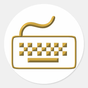Computertoetsenbord Ronde Sticker