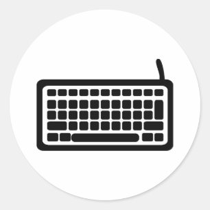 Computertoetsenbord Ronde Sticker