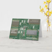 computerverjaardag kaart (Gele Bloem)